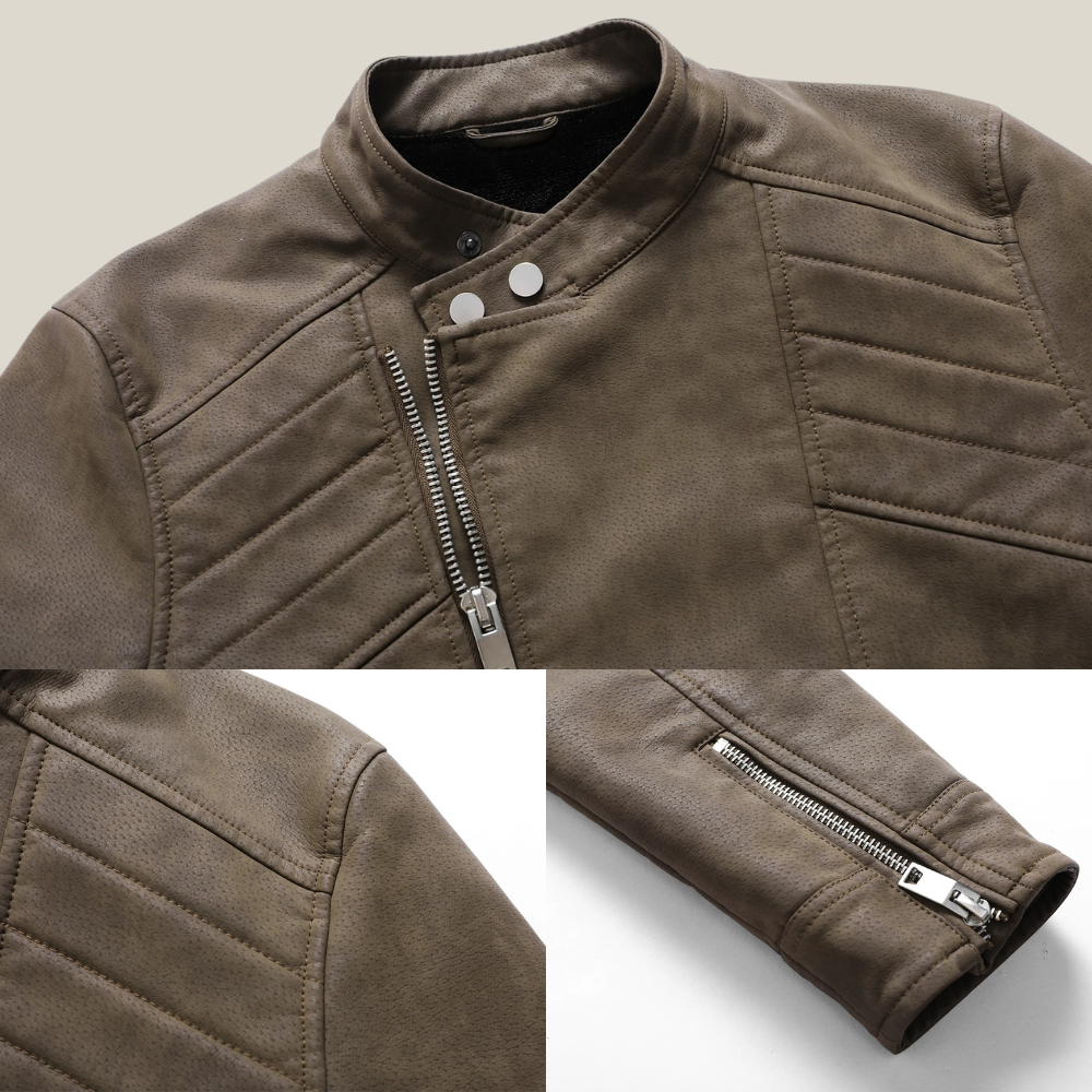 Oakern Rugged Biker Leather Jacket