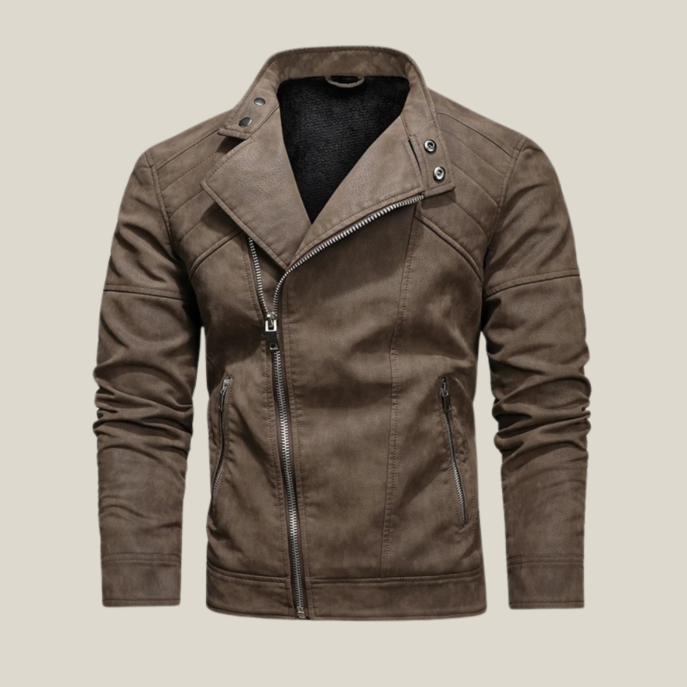 Oakern Rugged Biker Leather Jacket