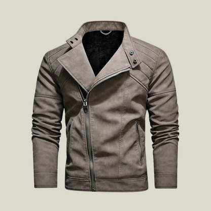 Oakern Rugged Biker Leather Jacket