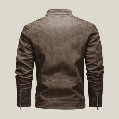 Oakern Rugged Biker Leather Jacket