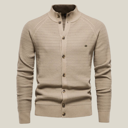 Oakern Textured Sweater Knit Button-Up