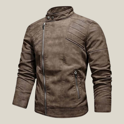 Oakern Rugged Biker Leather Jacket