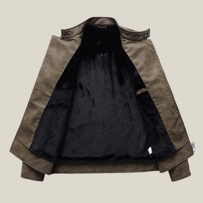 Oakern Rugged Biker Leather Jacket