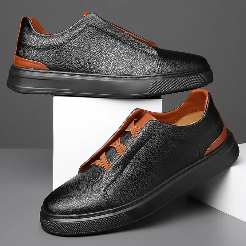 Heritage Leather Crossover Sneakers