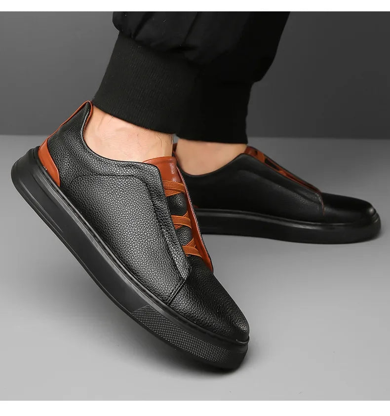 Heritage Leather Crossover Sneakers