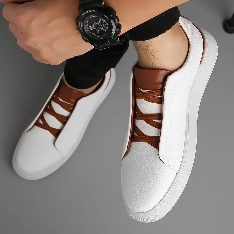 Heritage Leather Crossover Sneakers