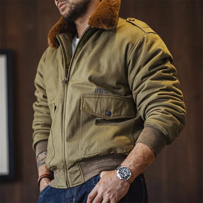Oakern Military Bomber Jacket – Heavy-Duty Flight Coat