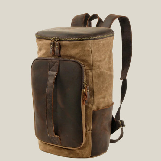 Oakern Ranger Backpack – Waxed Canvas & Leather Travel Pack