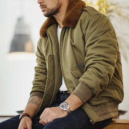Oakern Military Bomber Jacket – Heavy-Duty Flight Coat