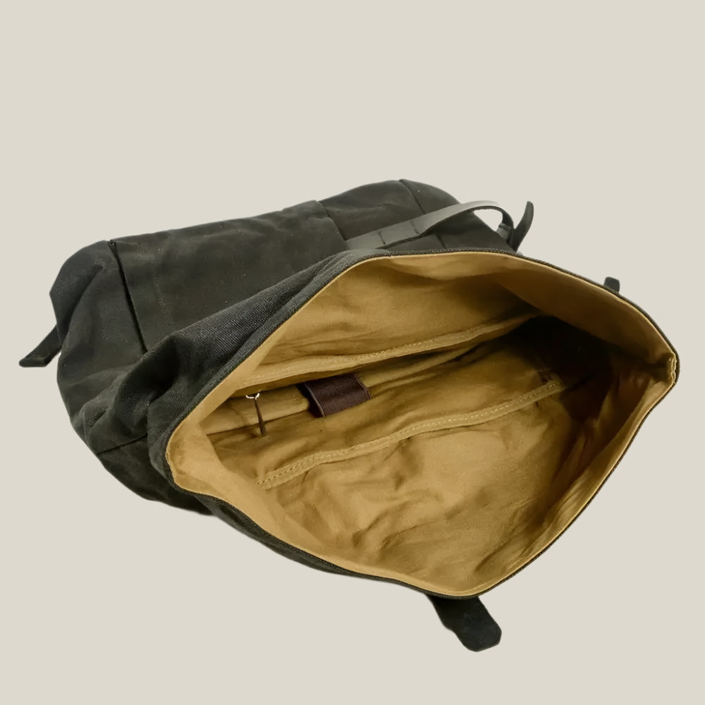 Oakern Venture Rolltop – Waxed Canvas Backpack