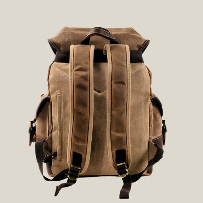 Oakern Explorer Backpack – Waxed Canvas & Leather Rucksack